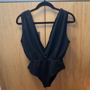 Boohoo Black Sleeveless Bodysuit
